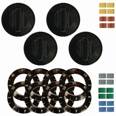 Knob Kit for Electric Ranges, Black, 4-Knob Pack
