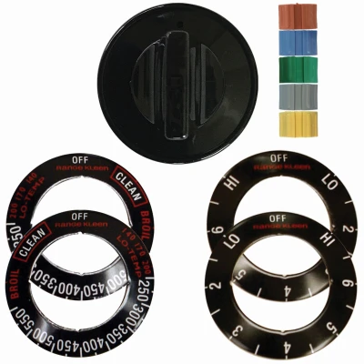 Knob Kit for Electric Oven and Ranges, Black, 1-Knob Pack