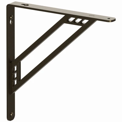 Richland Style Decorative Shelf Brackets, Bronze, 8-In.