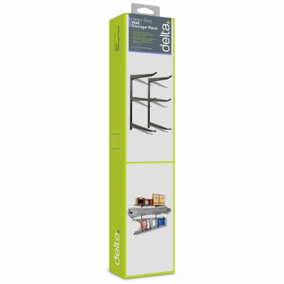 3-Tier Heavy-Duty Wall Storage Rack with Steel Shelves and Mounting Hardware