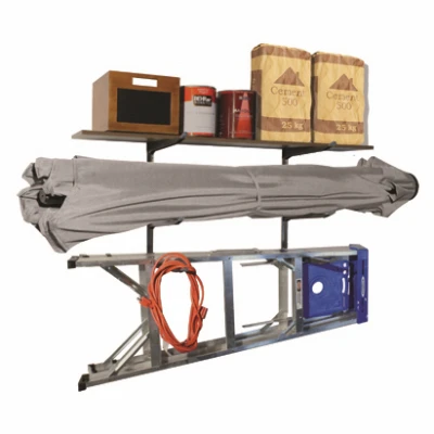 3-Tier Heavy-Duty Wall Storage Rack with Steel Shelves and Mounting Hardware