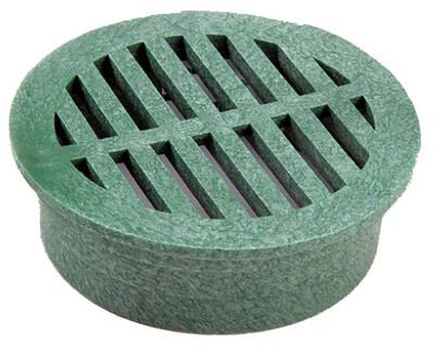 Round Grate, Green Foam Polyolefin, 6 In.