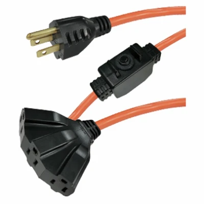 Outdoor Extension Cord, Orange, 16/3, 100-Ft.