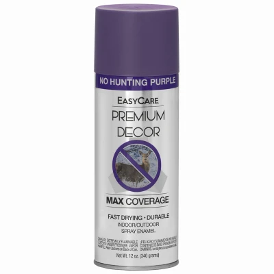 Premium Decor Spray Paint, No Hunting Purple, 12 Oz. For Visibility