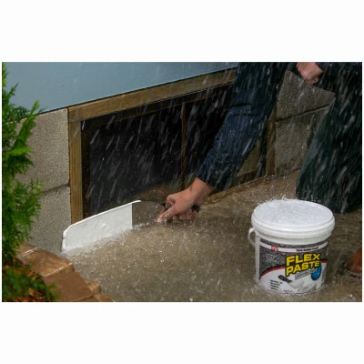 FLEX PASTE Super Thick Waterproof Rubberized Paste, Black, 1-Lb. Tub