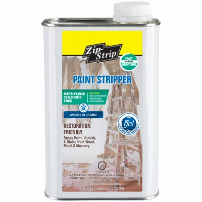 Zip-Strip Semi-Gel Paint Stripper, 1 Quart Container, Effective for Removing Multiple Coats
