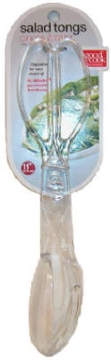 Deluxe Salad Tongs, Heavy-Duty, Clear or Smoke