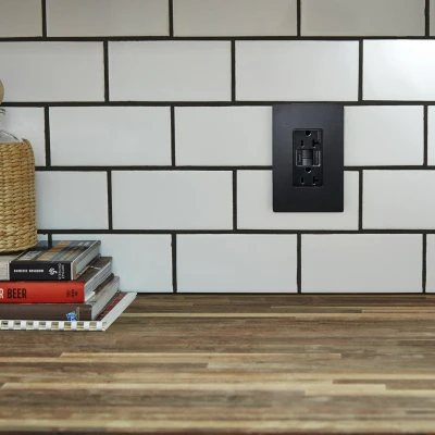 One-Gang Screwless Wall Plate, Graphite