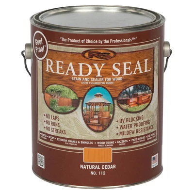 Exterior Wood Stain & Sealer, Flat Natural Cedar, 1-Gallon