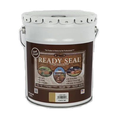 Exterior Wood Stain & Sealer, Flat Natural Finish, 5-Gallons