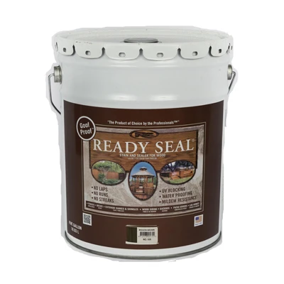 Exterior Wood Stain & Sealer, Flat Mission Brown, 5-Gallons