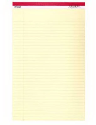 Yellow Legal Pad, 8.5 x 14 In., 50 Sheets