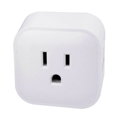 Wi-Fi Smart Plug White 15 Amp Voice Activated Compatible with Alexa and Google Assistant