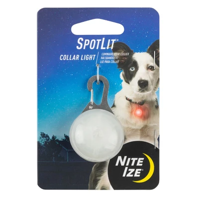 SpotLit Rechargeable Dog Collar Light, Pink