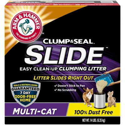 Slide Easy Clean-up Multi-cat Clumping Cat Litter, 14 Lbs.