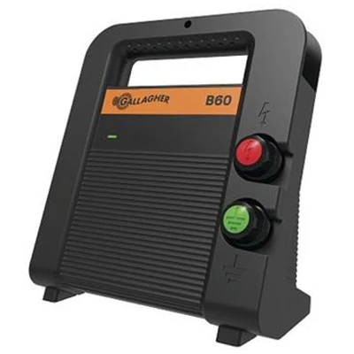 Battery-Powered Electric Fence Charger for 40 Acres with 0.6 Joules Output