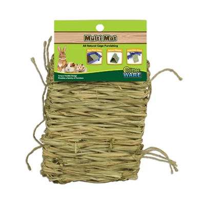 Small Animal Multi-Mat, Hand Woven Grass, 6-In. x 10-1/2-In.