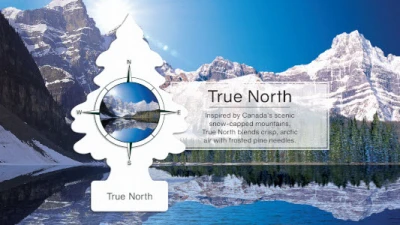 Car Air Freshener, True North Arctic & Pine Scent