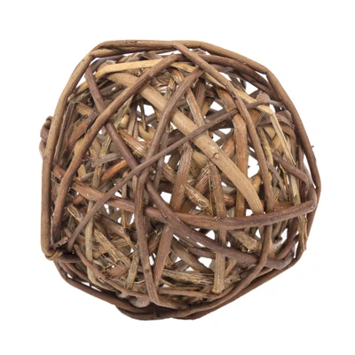 Willow Branch Ball All Natural Chew Toy for Small Pets 4 Inch Diameter
