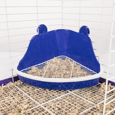 Scatterless Lock-N-Litter Pan with Wire Floor Panel for Small Animals