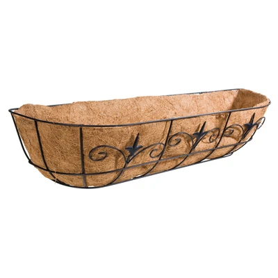 Window & Deck Planter, Black Finial Style, 30-In.