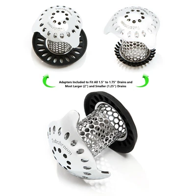 Stainless Steel Drain Protector and Hair Catcher for Bathroom and Kitchen Drains