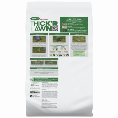 Turf Builder Thick'R Lawn Bermudagrass Seed, 12 Pounds, Covers 1,200 Square Feet