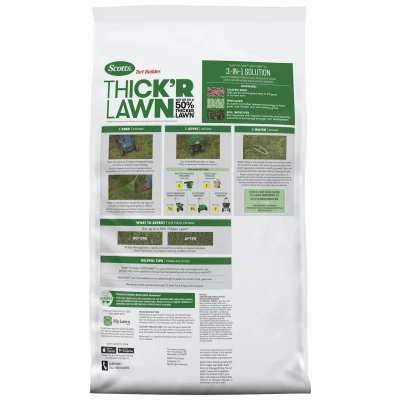 Turf Builder Thick'R Lawn Bermudagrass Seed, 40 Pounds, Covers 4,000 Square Feet