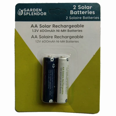 Solar Light Rechargeable Batteries, AAA, 2-Pk.