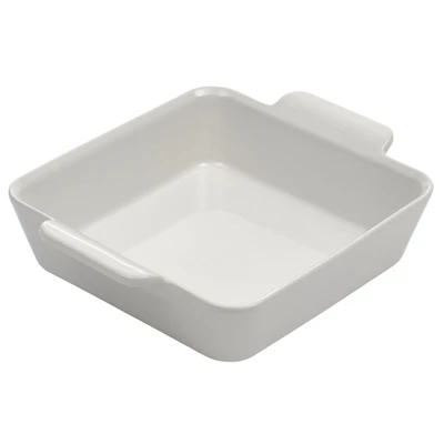 Square Classic White Ceramic Baking Dish, 2 Quart Capacity