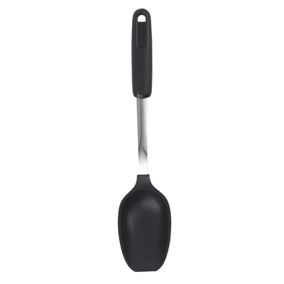 Black Nylon Spoon with Stainless Steel Handle