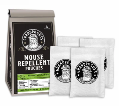 Mouse Repellent Pouch, Peppermint & Cinnamon, 4-Pk.