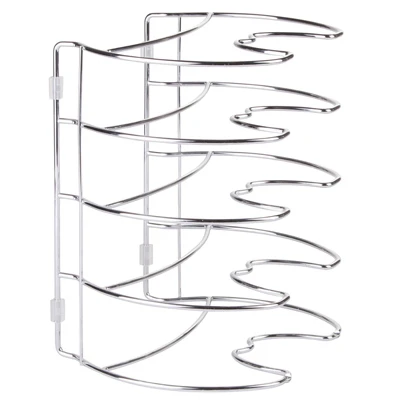 Classico Skillet Organizer Rack - Chrome Finish, Holds 5 Skillets, 11 X 9.11 X 7.8 In.