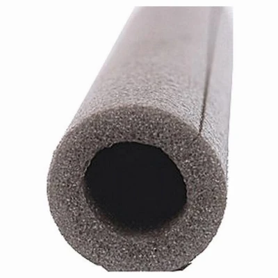 Tubular Pipe Insulation, Polyethylene Foam, Pre-Slit, For 1/2 or 1/4 In. Pipes, Gray