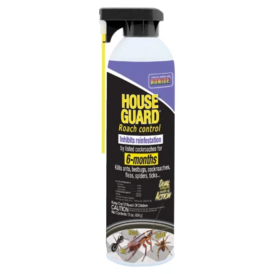 House Guard Roach Control, Long Lasting Dual Action Formula Kills Roaches and More, 15 oz. Ready-to-Use Aerosol Spray