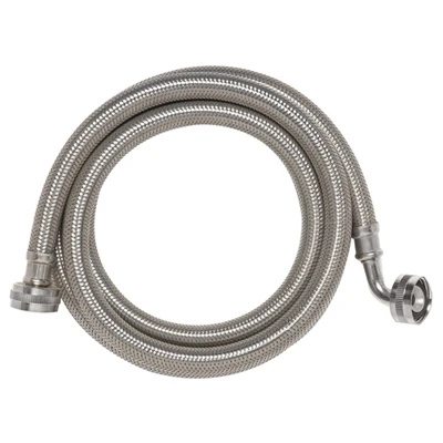 Stainless Steel Washing Machine Hose 3/4 X 60 In. With Elbow