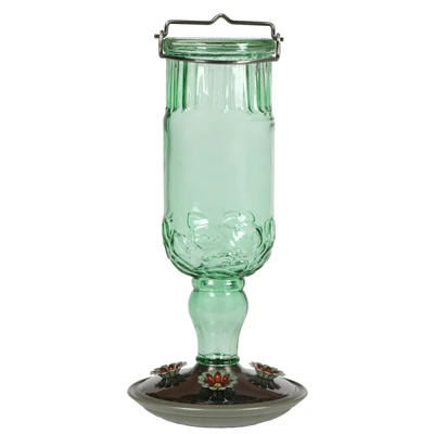 Hummingbird Bottle Feeder, Embossed Green, 4 Ports, 24 oz.