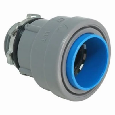 Simpush Push-to-Install Conduit Box Connectors, Non-Metallic, Liquid Tight, 1/2 In., 5-Pk.