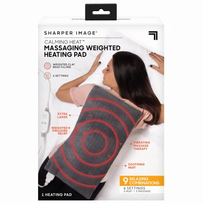 Calming Heat Massaging Weighted Heating Pad, 4-Lbs.