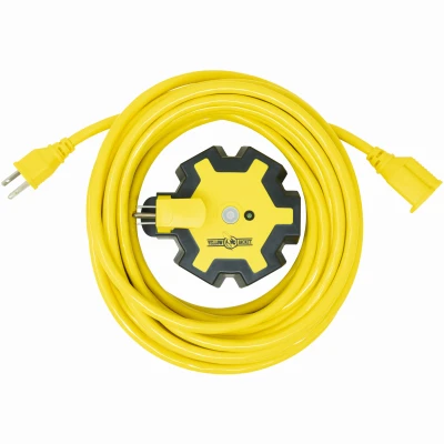 Yellow Jacket Outdoor Power Set, 30 Ft. Extension Cord + 5-Outlet Adapter