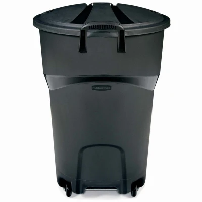 Roughneck Wheeled Refuse Can, w/ Lid, 32 Gallons