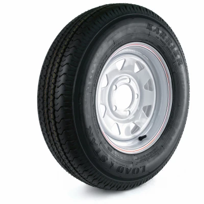 Loadstar Karrier Radial Trailer Tire & 5-Hole Custom Spoke Wheel (5/4.5), 175/80R-13 LRC