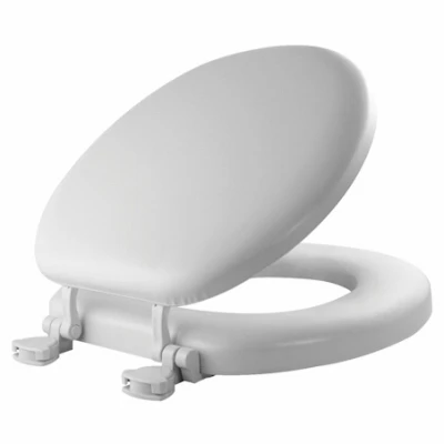 Cushioned Toilet Seat, Round, Easy-Clean & Change Hinge, STA-TITE Fasteners, White