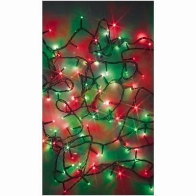 Twinkle Compact LED Starry Lights, 100 Red/Green LED Bulbs, 17-1/2-Ft. Total Length