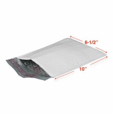Bubble Mailing Envelope, White, 6.5 X 10-inch, Peel And Seal Closure