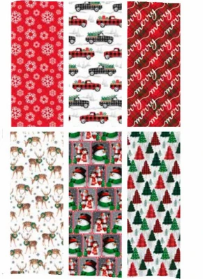 Gift Wrap Roll, 40-inch X 24-feet, 6 Designs