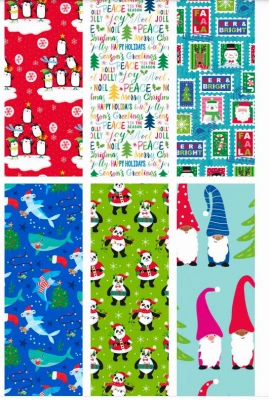 Christmas Wrapping Paper Juvenile Theme 80 Square Feet Roll