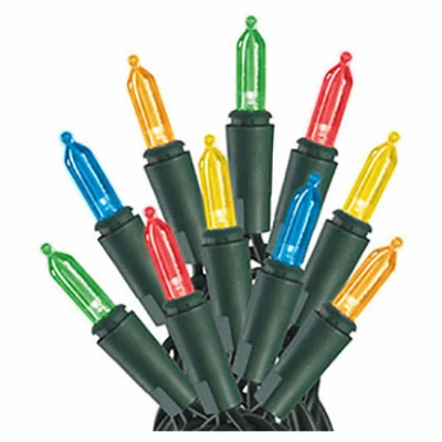 Staylit Mini 100-Light Set, Multi LED, Green Wire