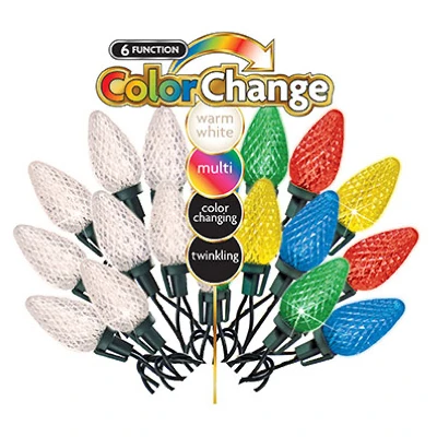 Staylit LED C9 Light Set, 25 Color-Changing Lights, 6 Function
