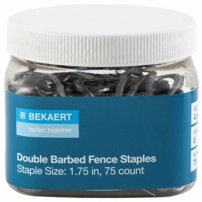 Barbed Fence Staples 8 Gauge Bezinal Coating 1.75 Inch 75 Count